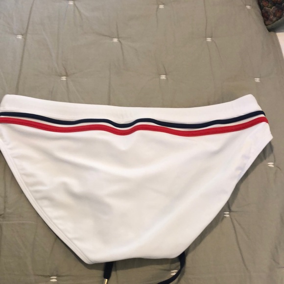 Chic White Swim Briefs with Stripes - Picture 6 of 6